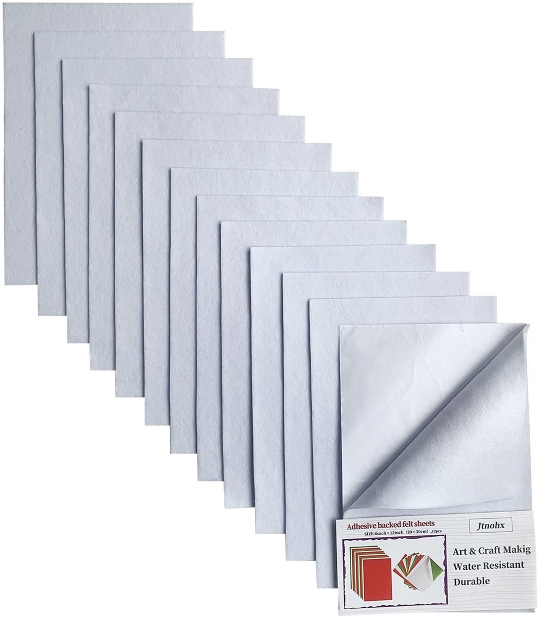 Dailygoods - 12 Stuks Zelfklevende Viltvellen voor Creatieve DIY Projecten