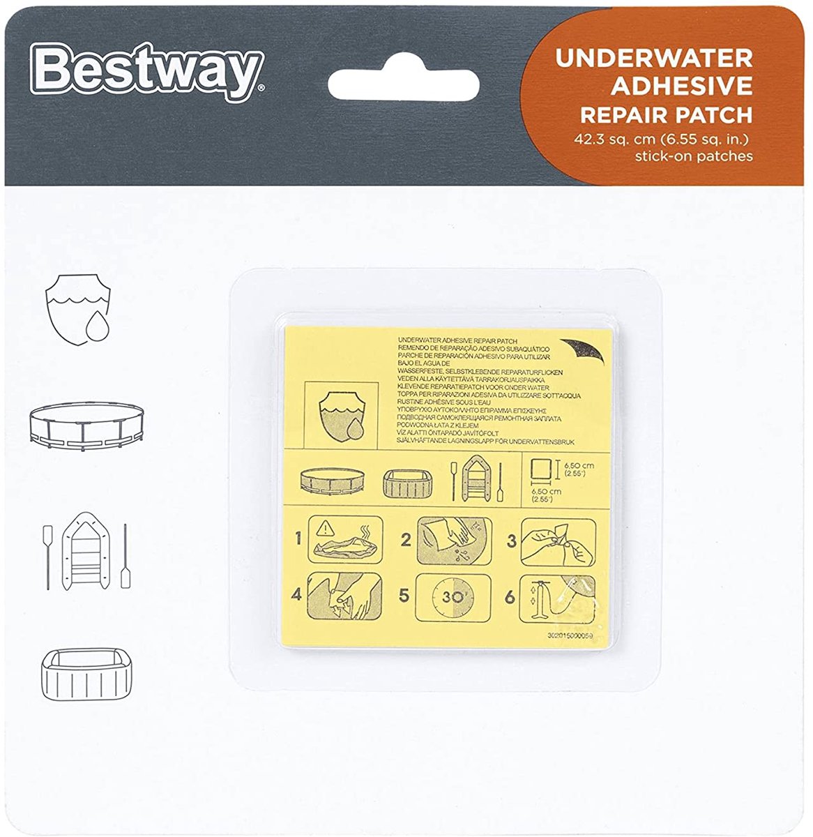 Dailygoods - Onderwater Reparatiepleister Set - 10 Heavy-Duty Patches voor Zwembaden en Opblaasbare Producten