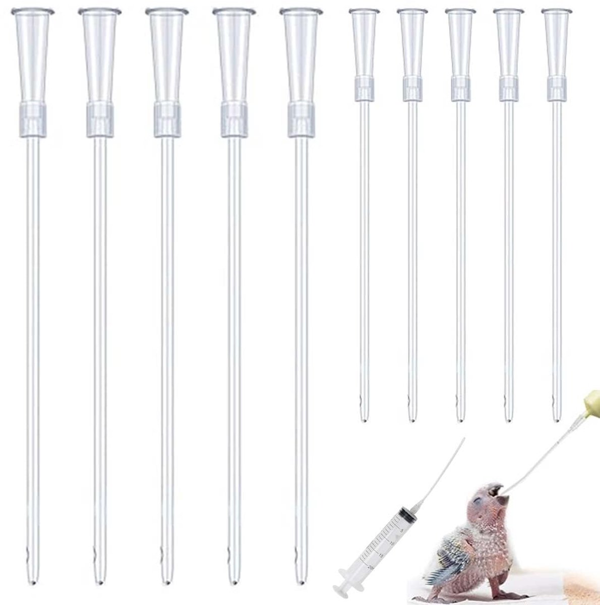 Dailygoods - 10 Stuks Voedingsspuiten voor Jonge Vogels - Handvoedingsaccessoires voor Pinguïns en Papegaaien