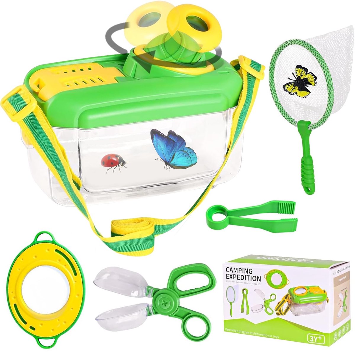 Dailygoods - Insecten Observatiebox voor Kinderen - Met Vergrootglas en Pincet