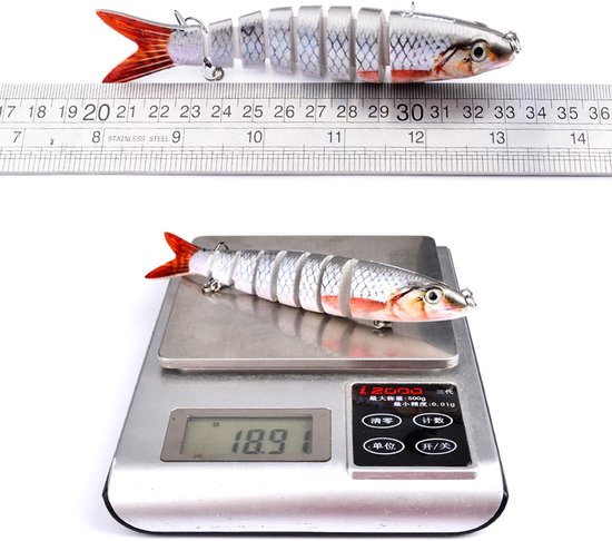 2 Stuks Grote Haak Vissen Lures Set - Langzaam Zinkende Slide Aas voor Snoek en Forel, Vissersaccessoires in Willekeurige Kleur, Perfect voor Vissers — afbeelding 5