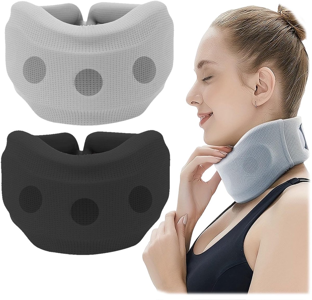 Dailygoods - 2 Stuks Nekbandage voor Nekpijn - Afneembare Halslijn voor Slaap en Ontspanning