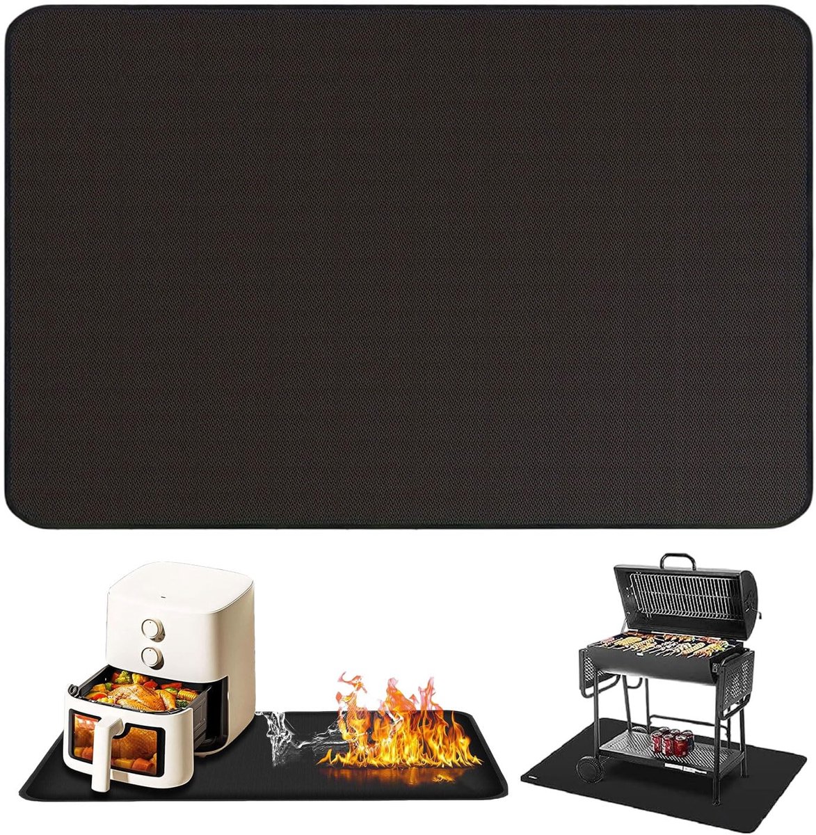 Dailygoods - Hittebestendige Mat van Fiberglass en Silica - Vuurvaste Onderlegger voor Creatief Gebruik