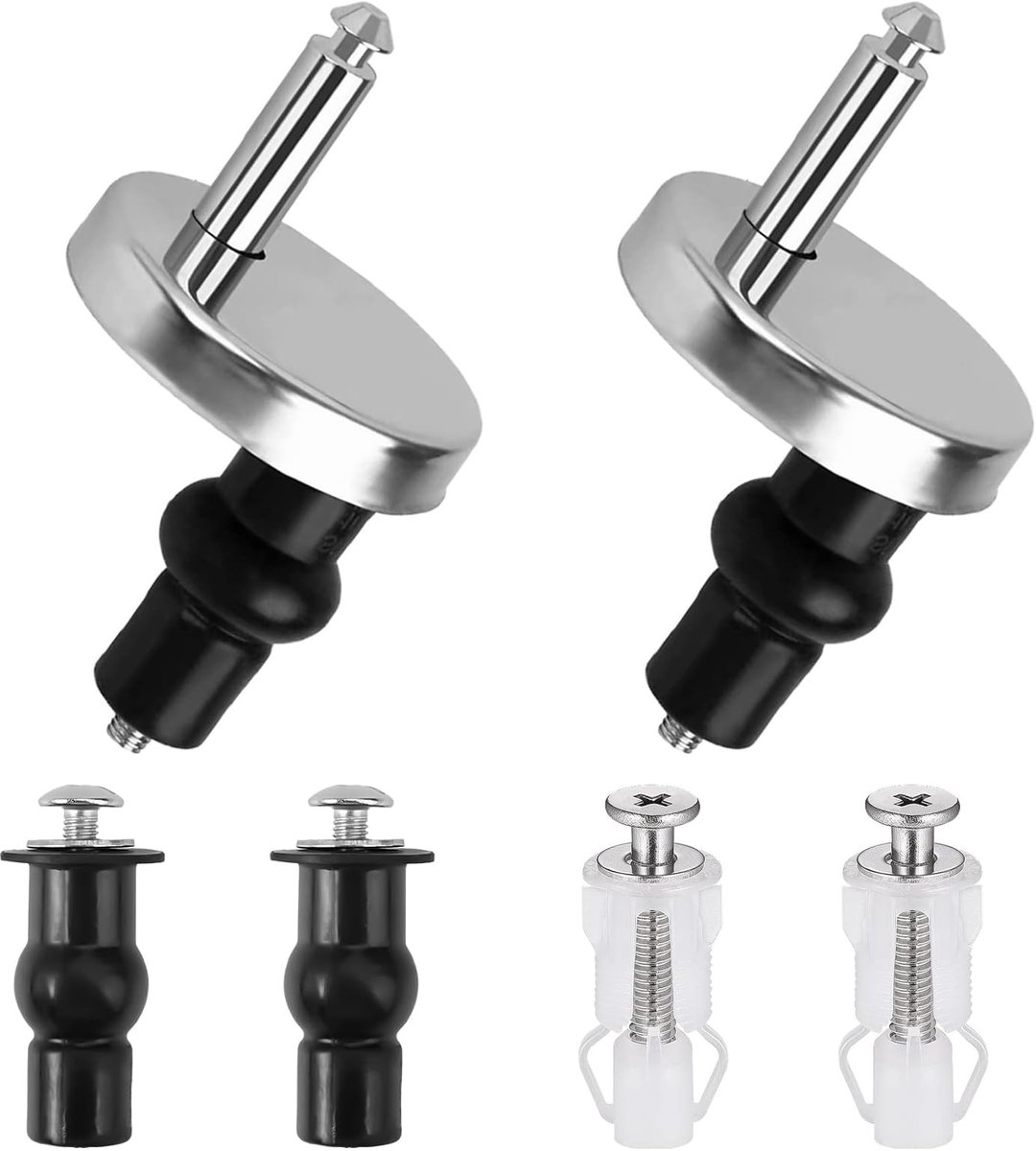 Dailygoods- WC Bril Bevestiging - Rubber Moer - Scharnieren - Schroeven - Reparatie - Accessoires - Toiletbril