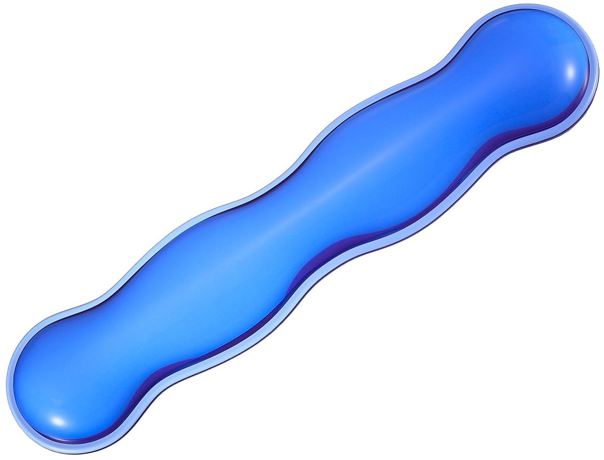 Dailygoods - Ergonomische Gel Polssteun voor Muismat - Blauw Siliconen Kussen voor Thuis en Kantoor