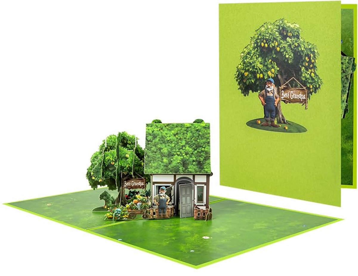 Dailygoods - Pop-up Wenskaarten voor Grootvaders - Bedankkaart voor de Beste Opa