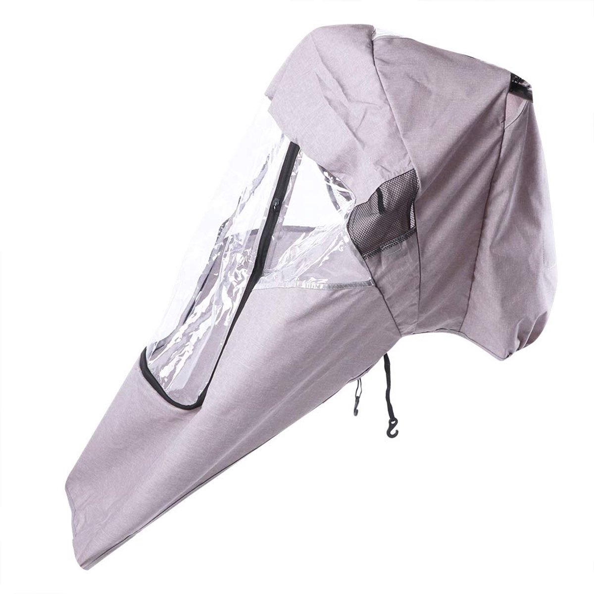 Dailygoods - Universele Buggy Regenbescherming - Waterdichte en Winddichte Stroller Cover (Linnen Grijs)