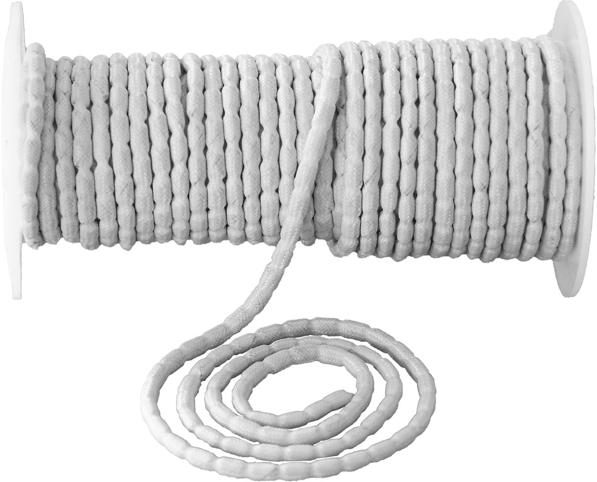 Dailygoods- Loodband Wit - Loodkoord - Verzwaring voor Gordijnen - Vakhandelskwaliteit - Verschillende Gewichten - Geschikt voor Knutselprojecten - Gordijngewicht