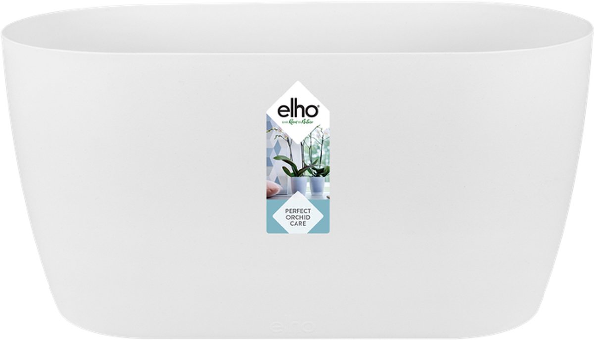 Elho Brussels Orchidee Duo 25 - Bloempot voor Binnen - Ø 24.8 x H 12.0 cm - Wit