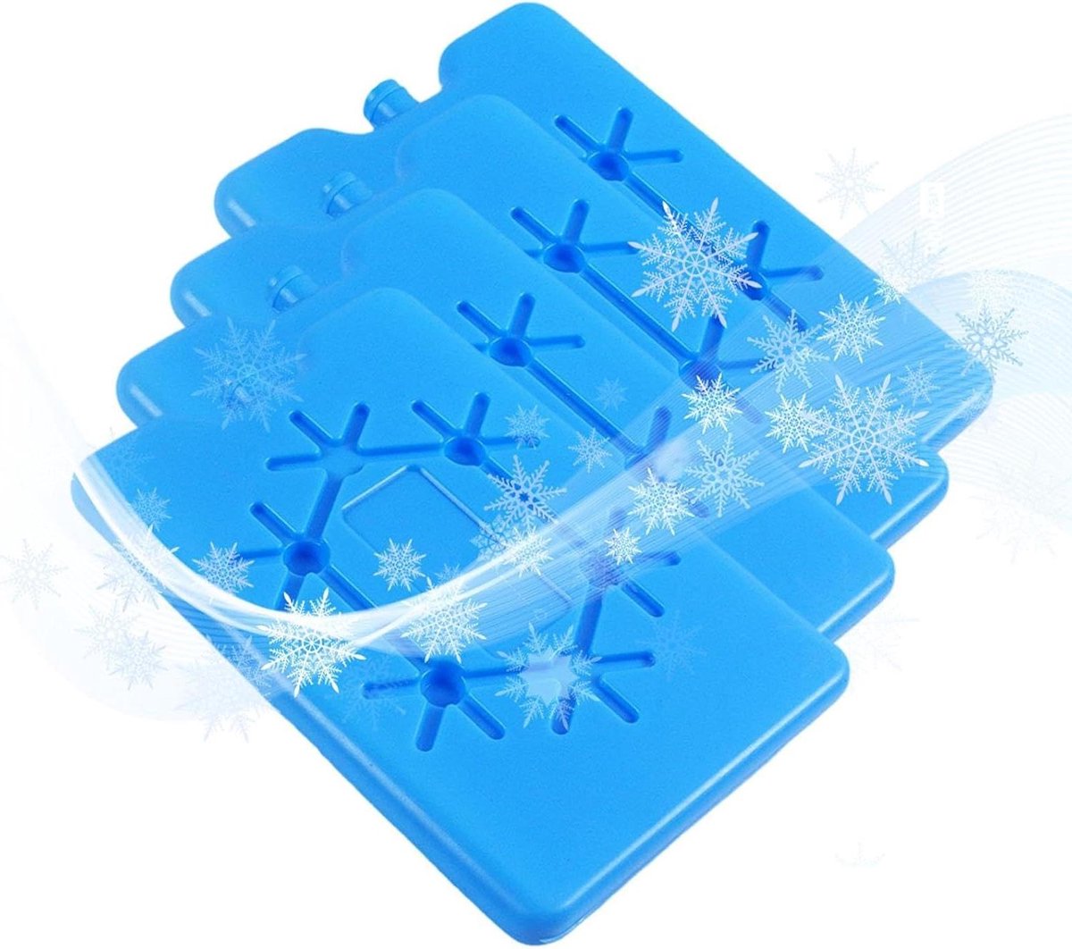 Koelelementen - Koelblokken IJsblokken - Voedsel Koel Houden - Lekvrij Ontwerp - 200ml - Blauw