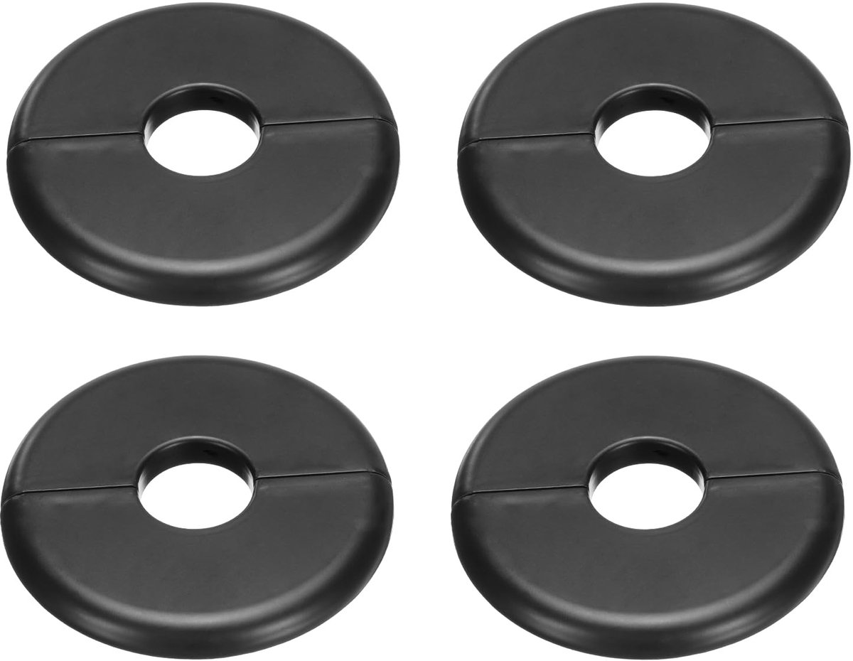 Dailygoods - QUARKZMAN 4 Stuks Zelfklevende Wandflens - 80mm OD voor Waterleidingen en Kraanaccessoires