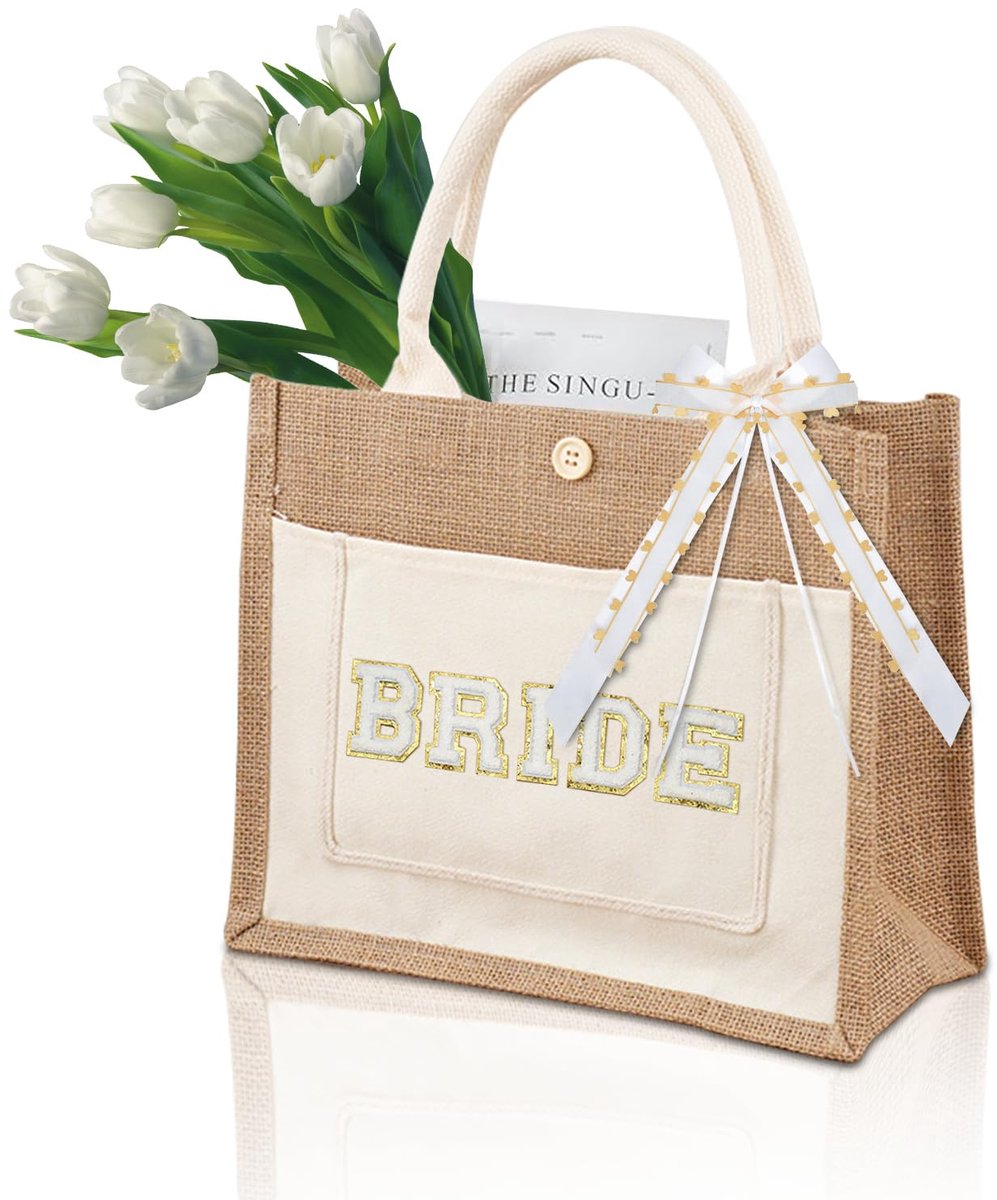 Dailygoods - Gepersonaliseerde Jute Tasje voor de Aanstaande Bruid