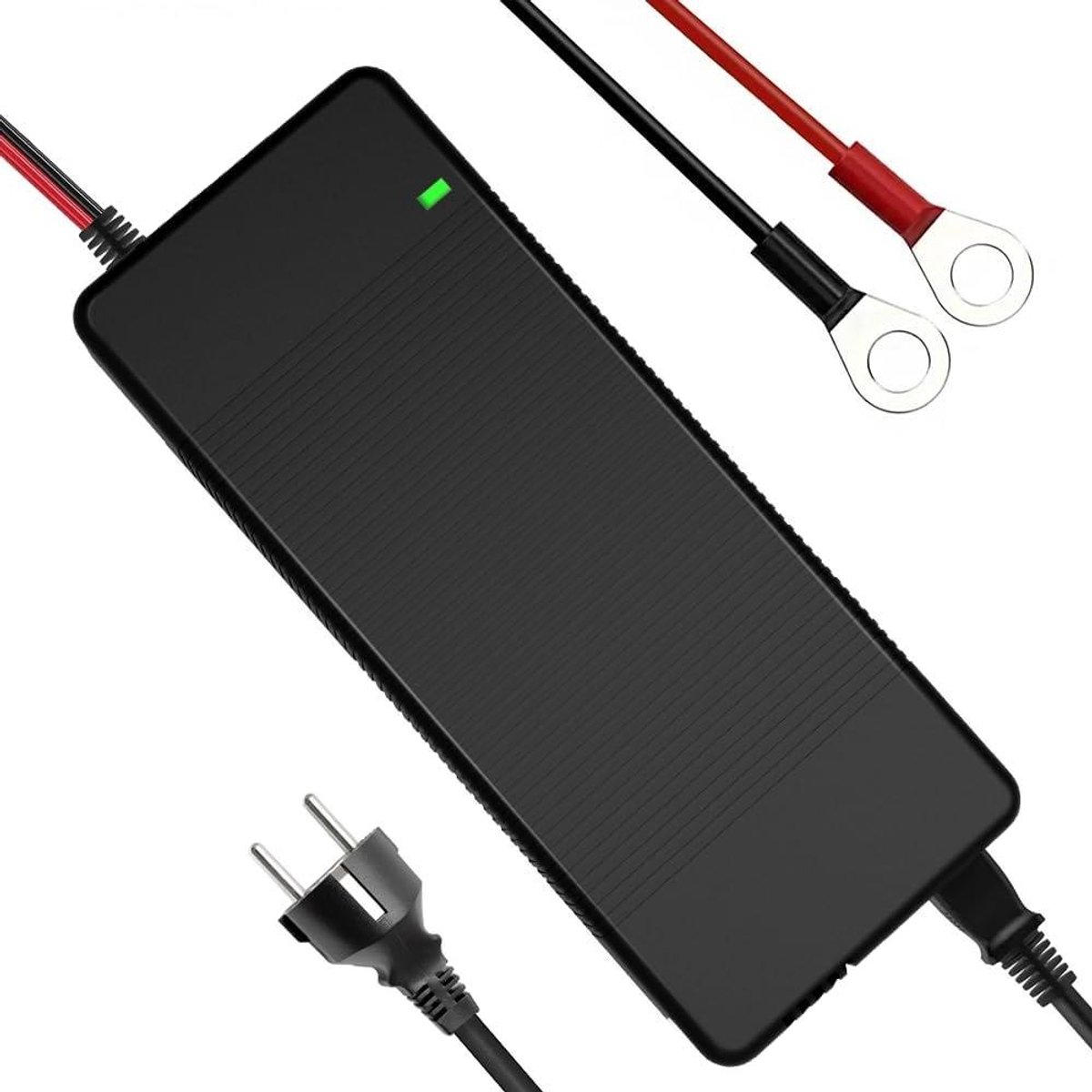 Acculader - Batterijlader - Voertuigaccu's Opladen - Robuuste Kunststof Behuizing - 20 A - Zilver