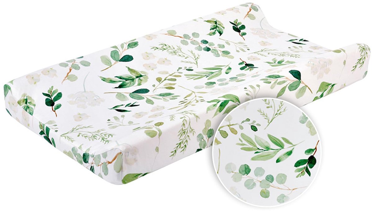 Dailygoods - Baby Flowers Verschoonmat Cover - 70 x 40 cm, Enkel Cover