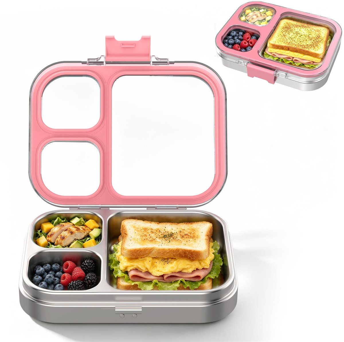 Dailygoods - Lunchbox met 3 Compartimenten - Perfect voor Kinderen