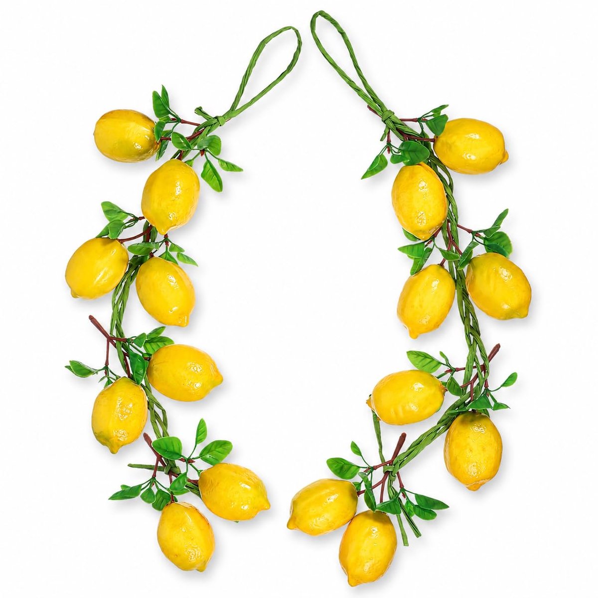 Dailygoods - 2Pcs Kunstmatige Citroen Takken - Levensechte Decoratieve Fruit Garland