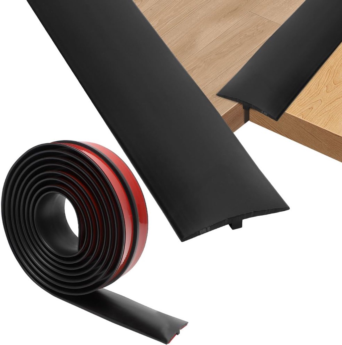 Dailygoods - T-profiel Overgangsprofiel - Zelfklevend PVC voor Verbindende Vloeren