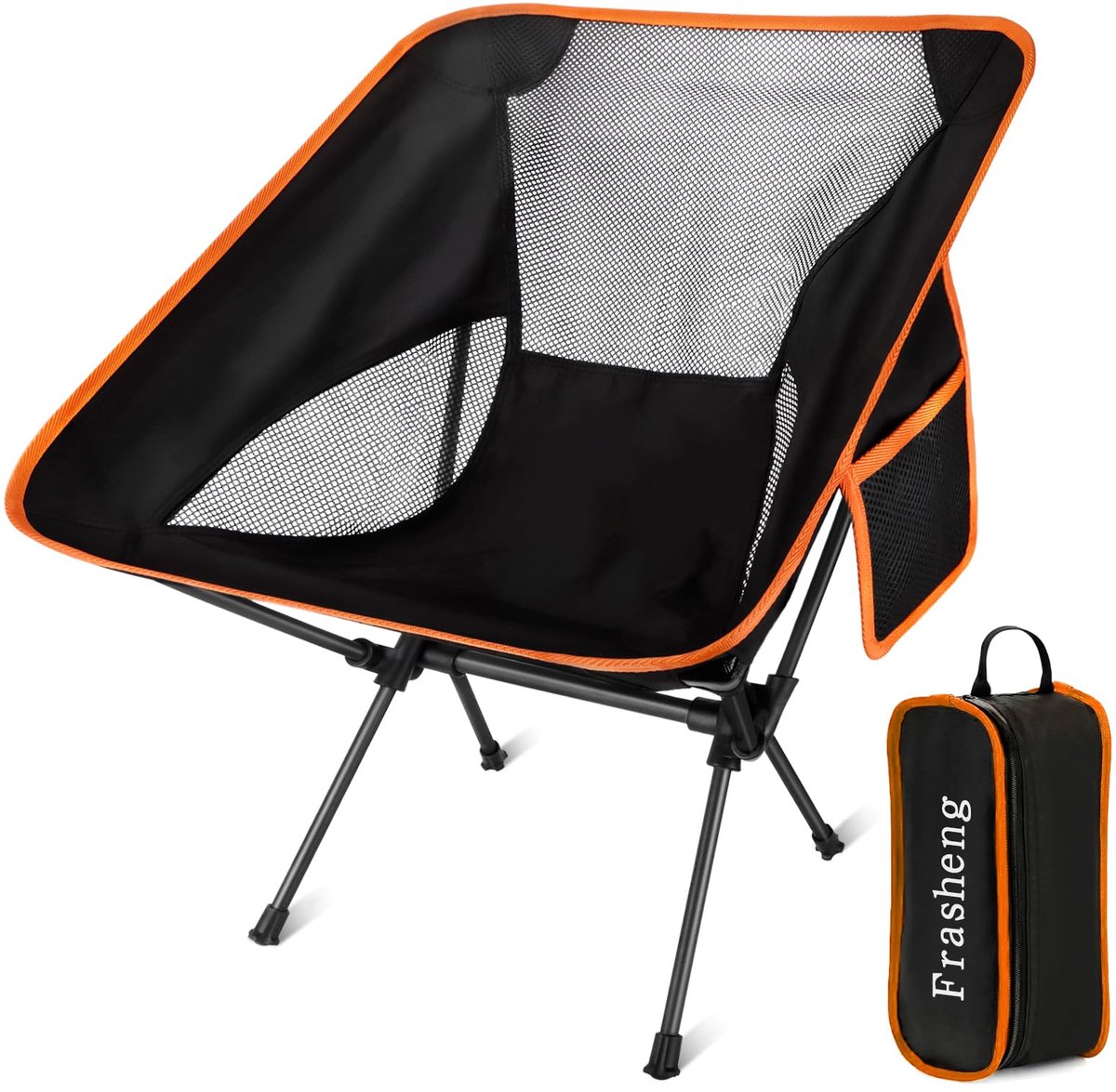 SnelShoppen - Inklapbare Kampeerstoel Licht en Draagbaar, Strandstoel met Draagtas, Max. Belasting 150 kg, Ideaal voor Buiten, Picknick, Strand, Tuin