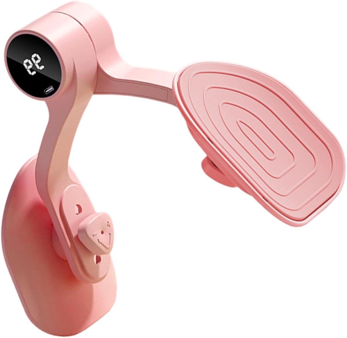 Bekkenbodemtrainer Dijtrainer - Fitness Trainer - Spierversterking Thuis - Smart Scherm Display - 23 x 14.6 x 7.5 cm - Roze