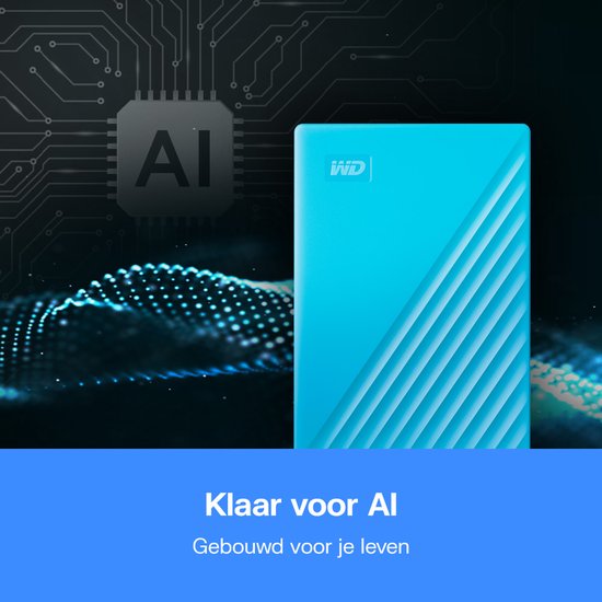 Western Digital My Passport - Externe Harde Schijf - 2 TB - Blauw van Merkloos — afbeelding 2