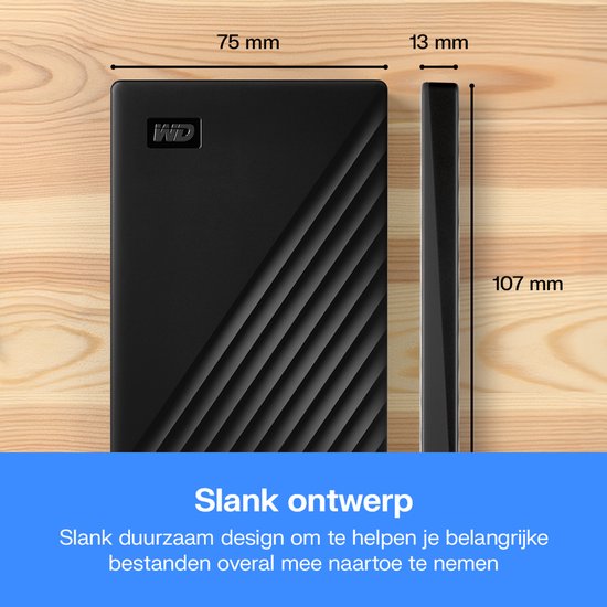 Western Digital My Passport - Externe Harde Schijf - 2 TB - Zwart van Western Digital — afbeelding 2