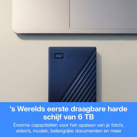 Western Digital My Passport - Compatibel met Mac - Externe Harde Schijf - Blauw - 2 TB van Merkloos — afbeelding 3