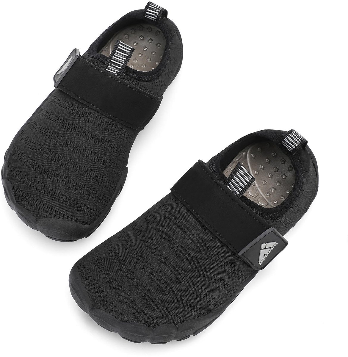 SnelShoppen - Sneldrogende Badschoenen voor Kinderen, Waterschoenen, Blotevoetenschoenen, Ademend, Antislip, Maat 24-35, Eenvoudig Zwart, Voor Meisjes