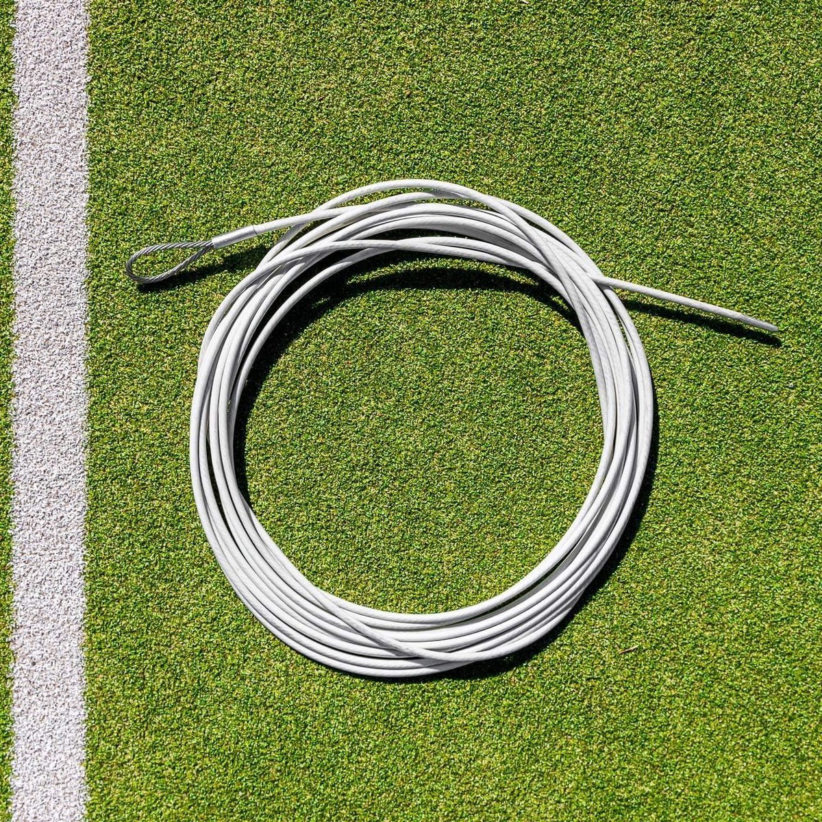 Tennis Net Kabel - Kopkabel Staal - Sport Net Ondersteuning - PVC Gecoate Constructie - 33ft of 42ft - Zwart
