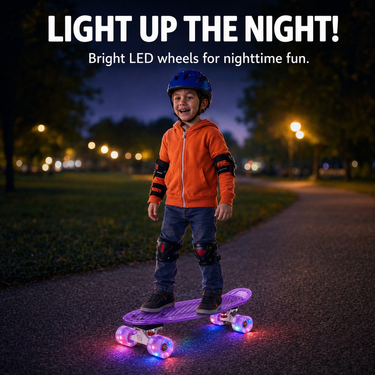 Suotu Skateboard met LED Lichtgevend Dek & Wielen - ABEC-9 - Skateboard Meisjes/jongens – Skateboard Volwassenen - Paars — afbeelding 8
