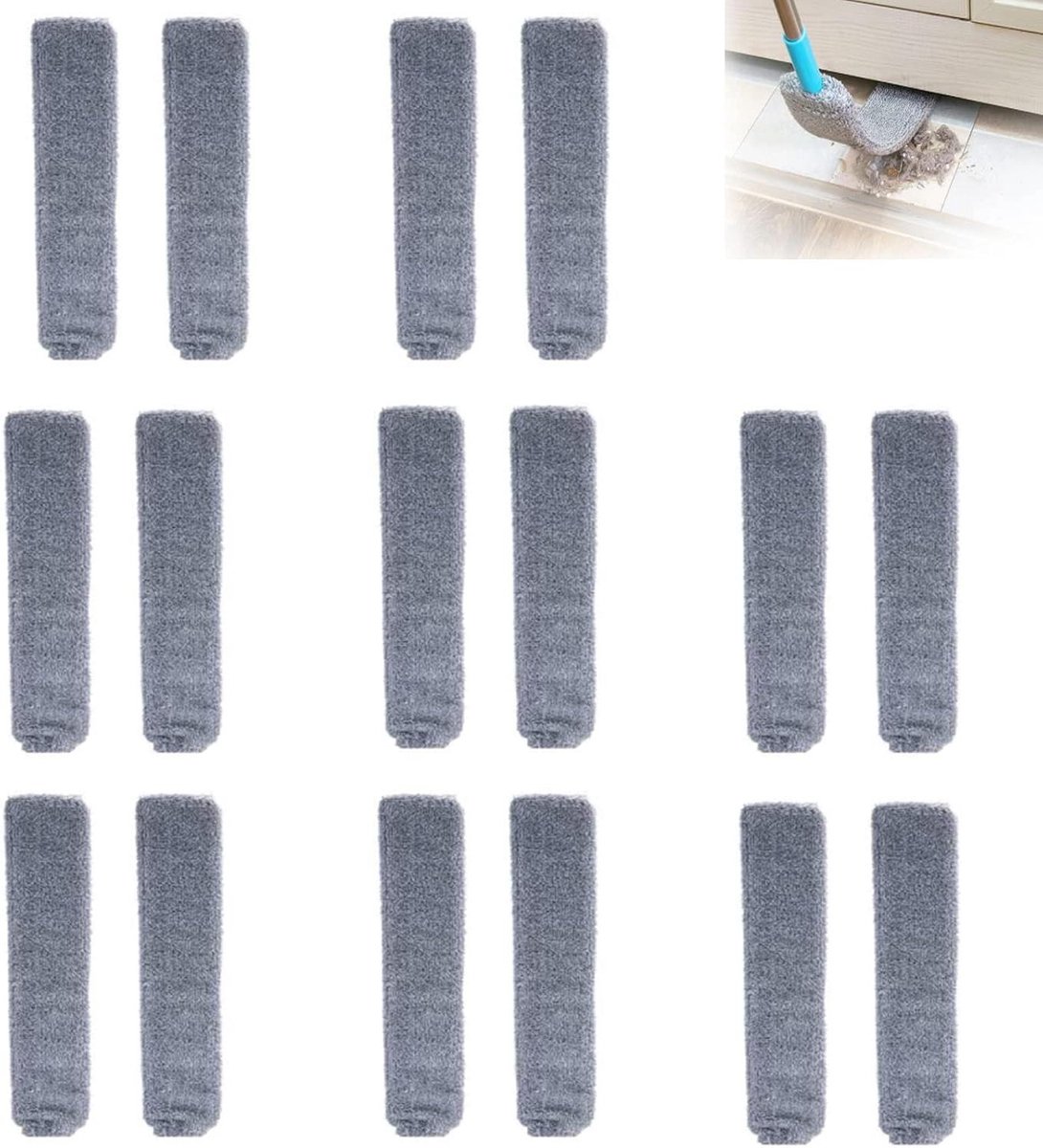 Uitschuifbare Stoffer - Microfiber Duster Gap Cleaner - Stofvrij Maken - Beweegbare Kop - Uitschuifbaar - Grijs