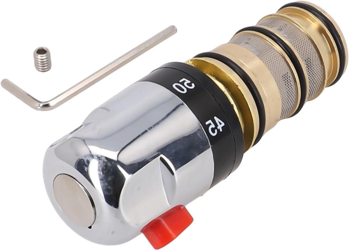 Thermostatische Mengkraan - Douchekraan Cartridge - Badkamer Renovatie - Veiligheidsstop 38°C - 20-50°C - Chroom