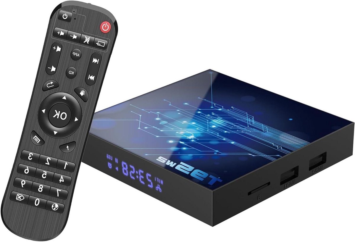 Android TV Box - Mediabox Smart TV - Films Kijken - AV1 4K HDR10+ - 2GB RAM 16GB ROM - Zwart