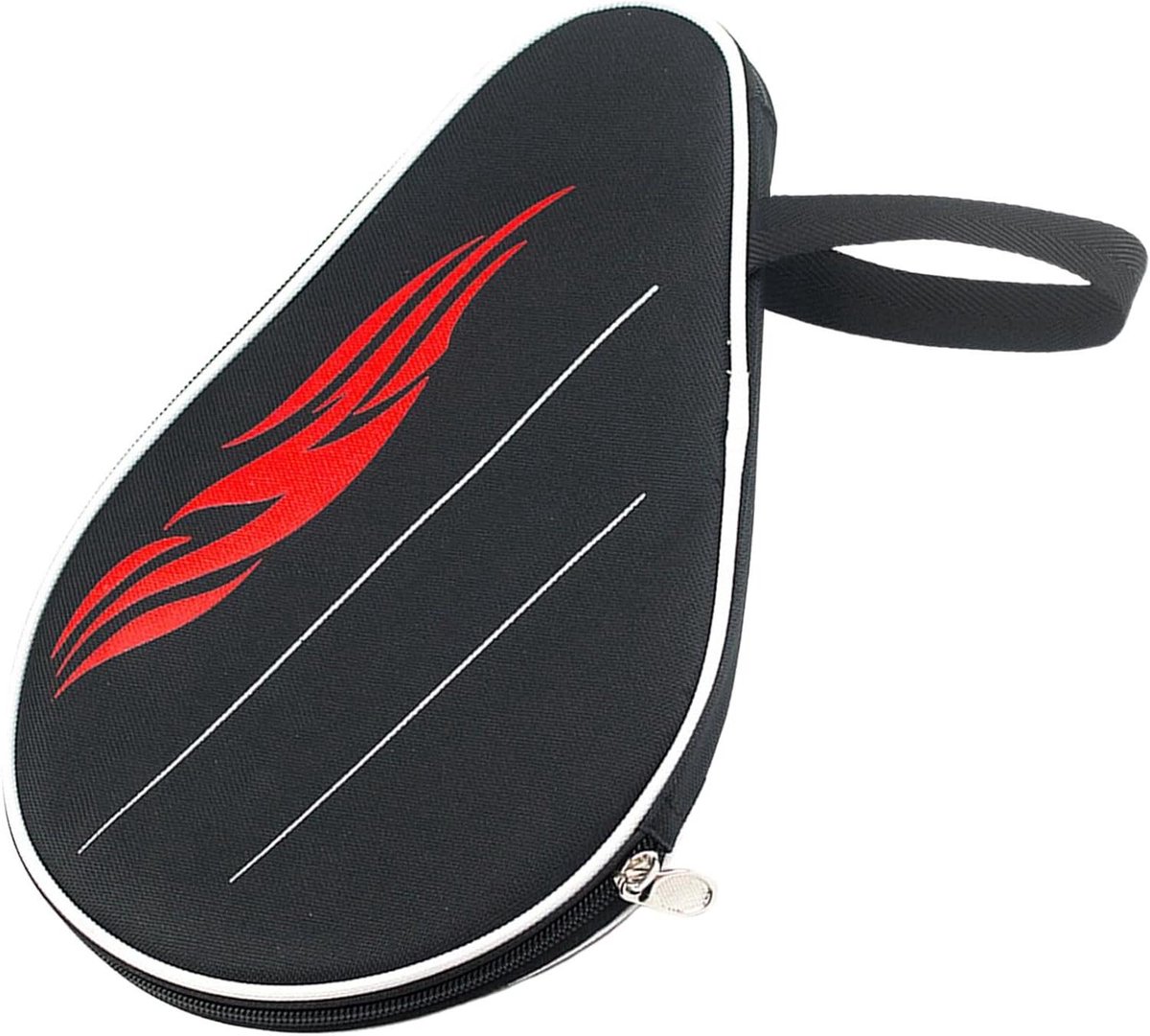 Tafeltennis Racket Tas - Pingpong Paddle Houder - Sport Training - Met Pingpongbal Compartiment - 20.5 x 30 cm - Zwart
