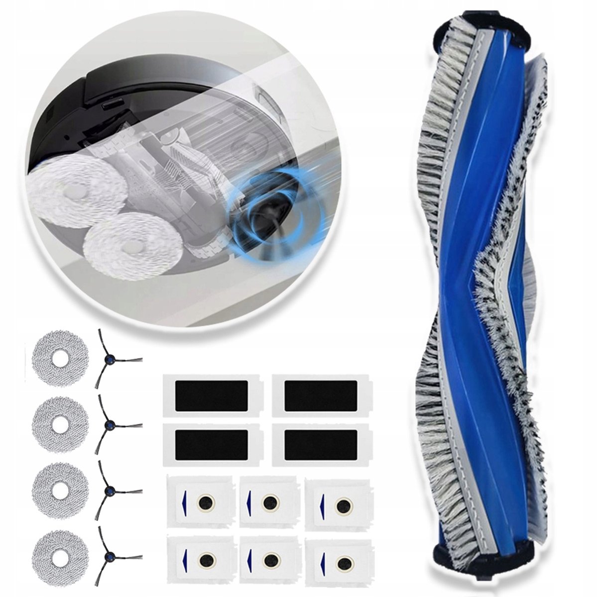 Hoogwaardige Accessoireset Voor De Ecovacs Deebot T30 Omni/T30 Pro Omni Stofzuiger - 3L Stofzak (8 Weken) Chenilleborstel Actief Koolstoffilter Snelwisselsysteem