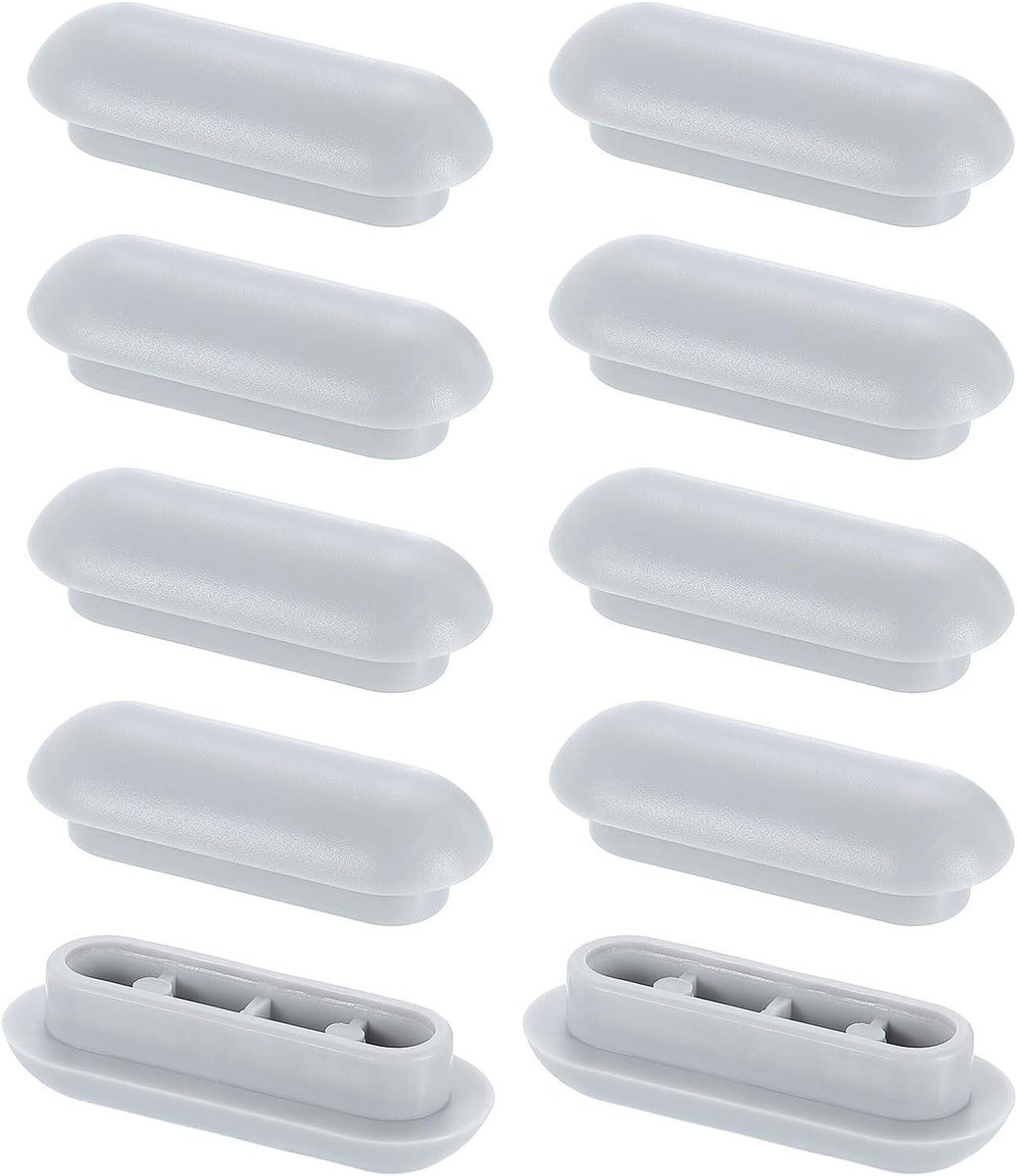 Toiletbril buffers - Toiletdeksel bumpers - Bescherming toiletbril - Universeel ontwerp - 10 stuks - Grijs