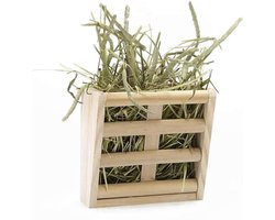 Houten Voerbak - Voederbakje Kleine Dieren - Hygiënisch Voeren - Natuurlijk Hout - 17x16x9 cm - Niet gespecificeerd