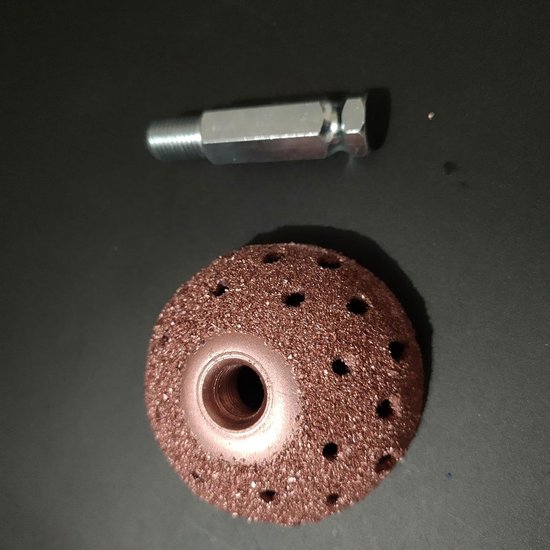 Bandenreparatieset - Bandenplakroller Polijstschijf - Bandenspuiten Repareren - Inclusief Slijpkop - 38 mm - Grijs — afbeelding 5