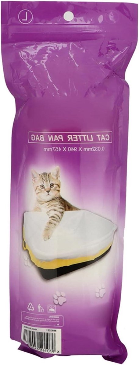 Kattenbakzakken - Kattenbak liners - Kattenbak Reinigen - Extra Dikke Lekvrije Voering - M - Grijs