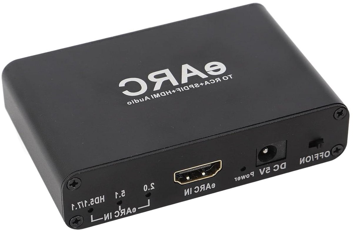 Audio Extractor - Geluid Converter Adapter - Geluid Streamen - Meerdere Uitgangen - 17 x 11 x 3 cm - Zwart
