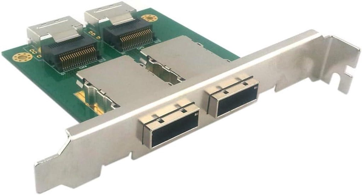Mini SAS Adapter - SFF-8088 naar SFF-8087 - Opslag Uitbreiden - Dubbele Poort PCBA - 20 Gram - Groen