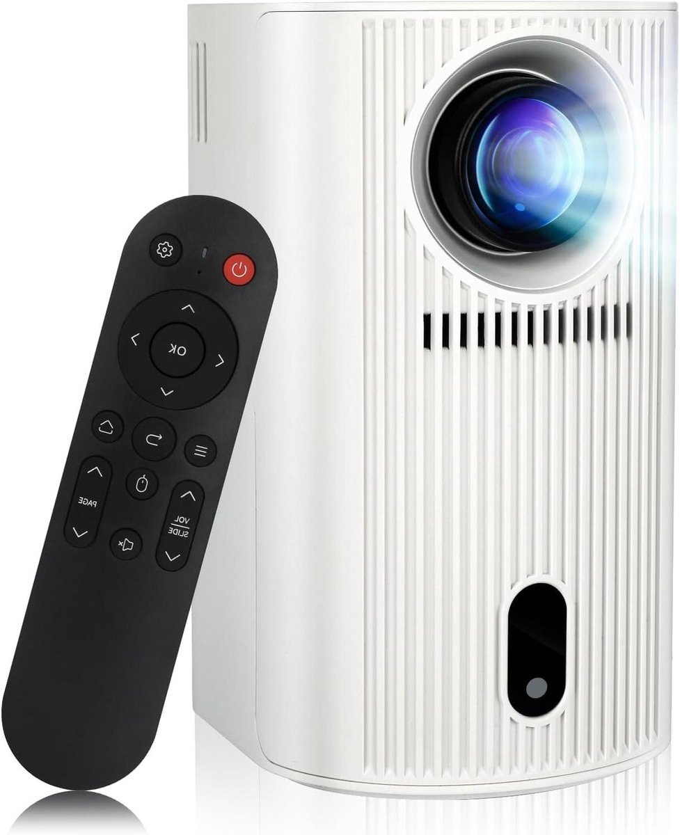 Mini Projector - Draagbare Videoprojector - Thuisbioscoop Creëren - Automatische Verticale Correctie - 200 Inch Scherm - Wit