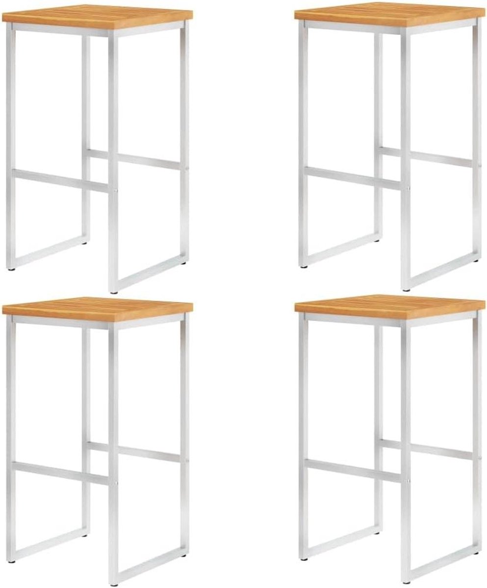 Barkrukken Set - Barstoelen Buiten - Buitenruimte Aankleden - Massief Acaciahout Teaklook - 40x40x75 cm - Bruin
