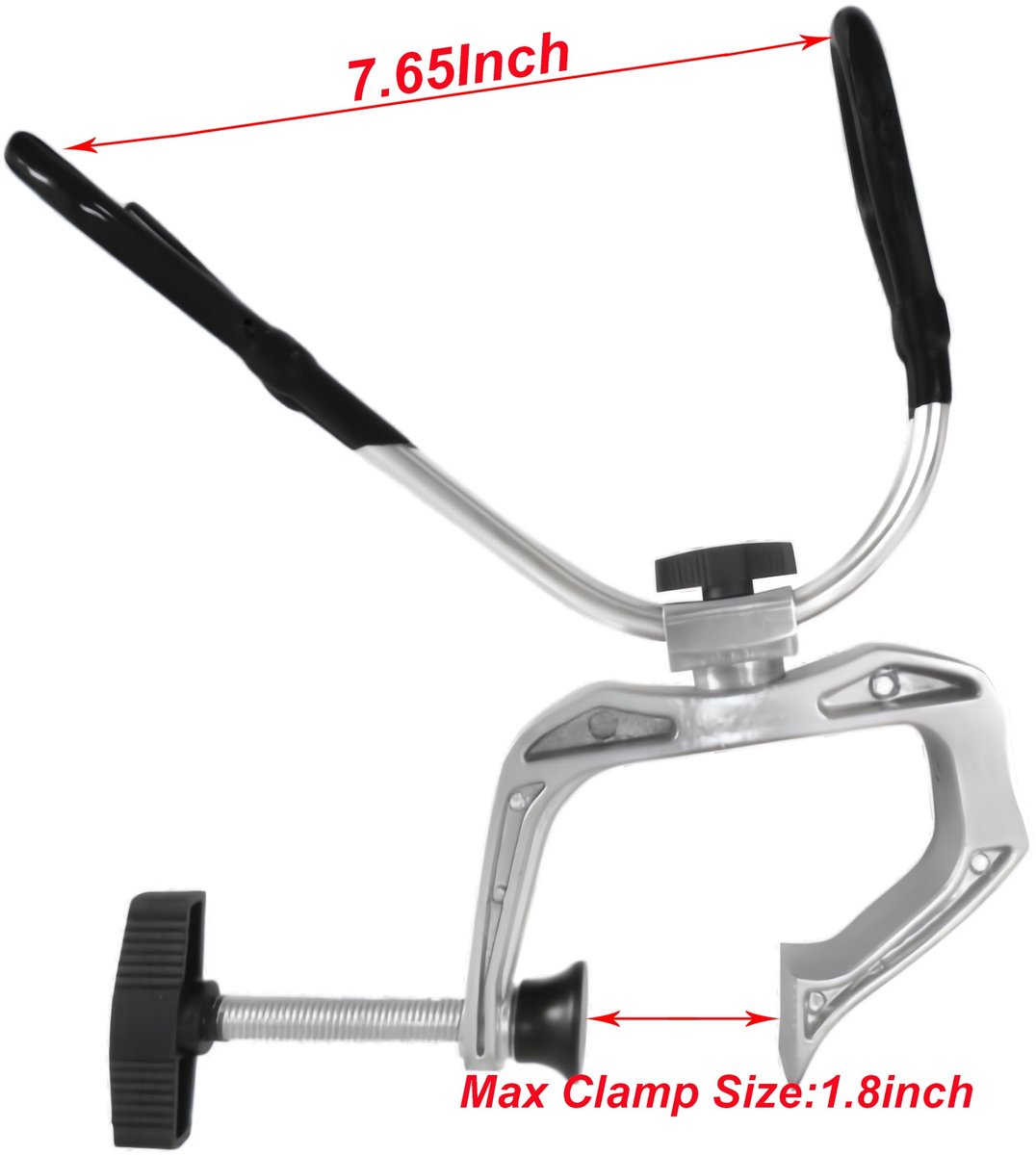 SnelShoppen - Heavy Duty Boot Marine Aluminium Hengel Pole Stand Beugel Ondersteuning Houder Verstelbare Klem Visgerei Tool 2Pack