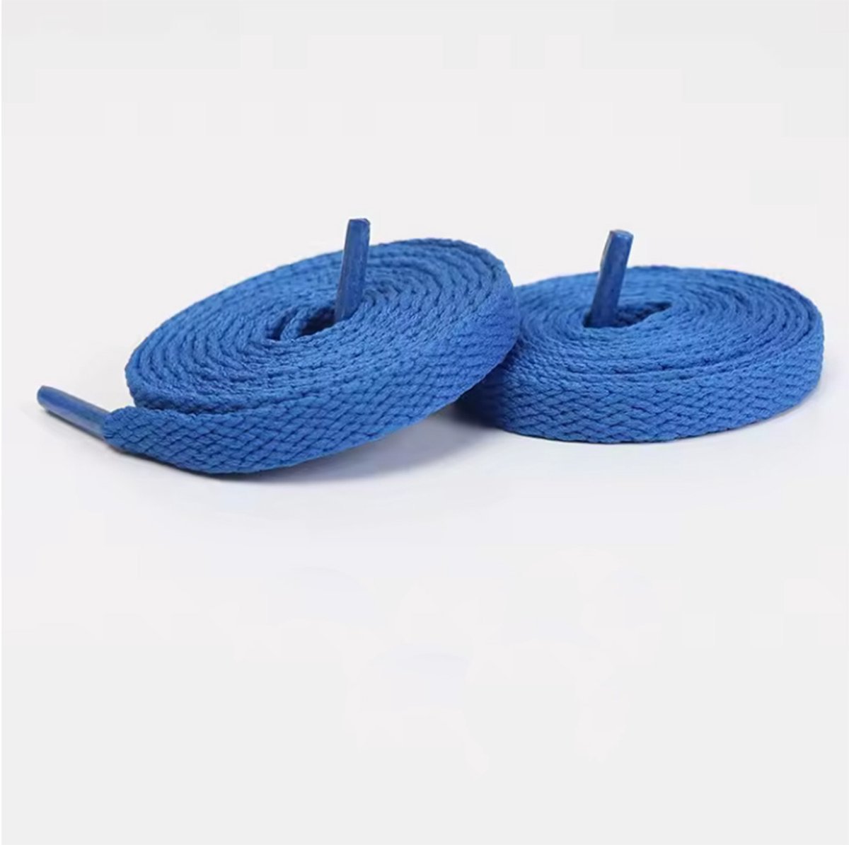 Blauwe veters - Royal blue laces - 120CM - Schoenveters - 8MM - Platte veter - 1 paar - CHPN