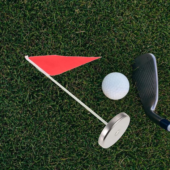 Golf Hole Cup Vlaggen - Putting Oefenbeker Accessoires - Golf Putting Trainen - Hoge Zichtbaarheid - 39.80X20.50X0.40CM - Rood van GOLF — afbeelding 2