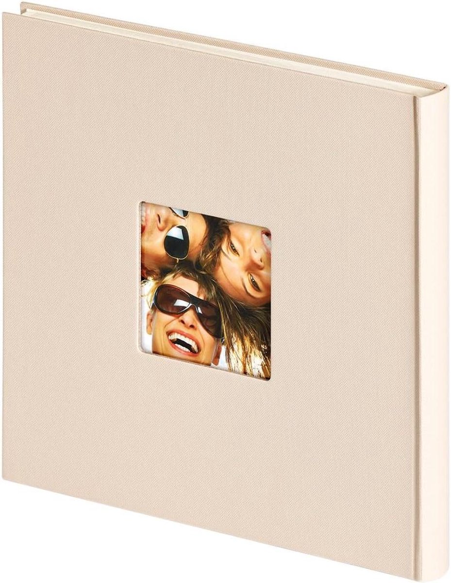 Fotoalbum Boek - Album met kaft Fotoboek - Herinneringen bewaren - Vierkant uitsparing - 26 x 25 cm - Geel