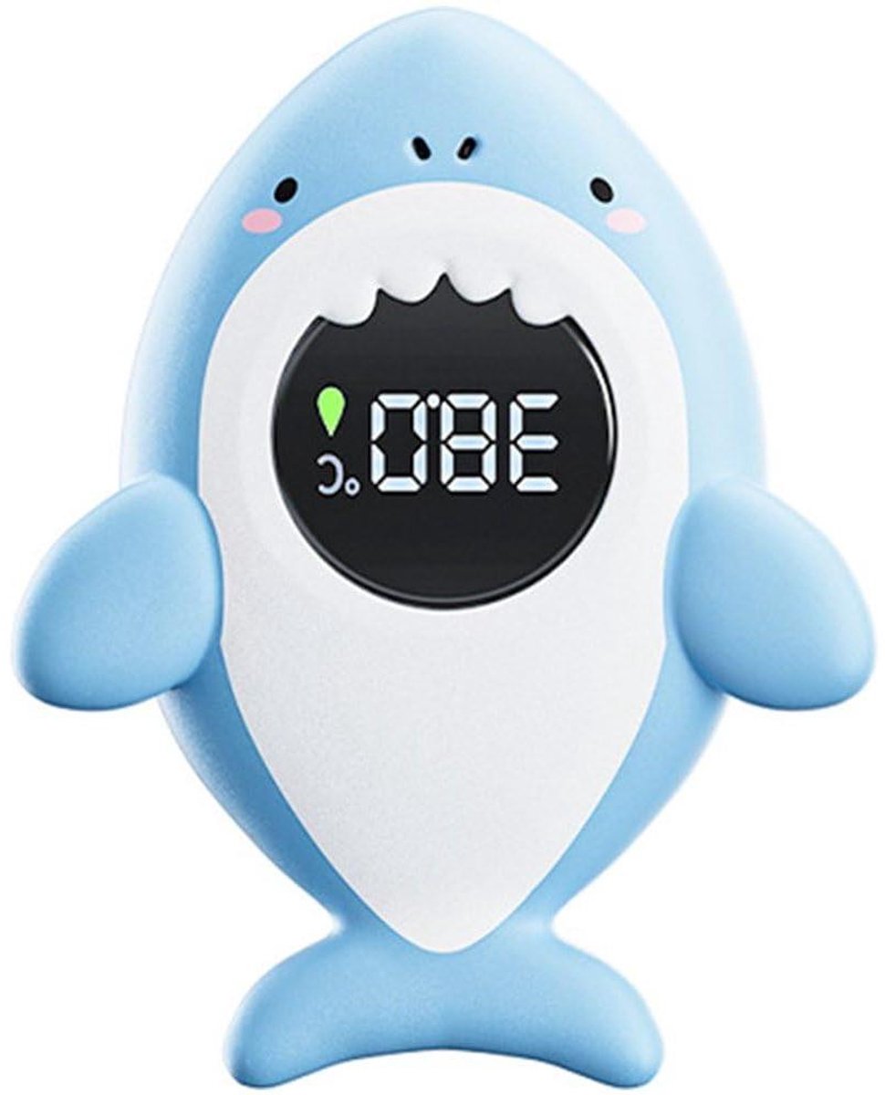 Badthermometer Baby - Waterthermometer Haai - Veilig Baden - Temperatuurwaarschuwing - 11.2 x 9 cm - Blauw
