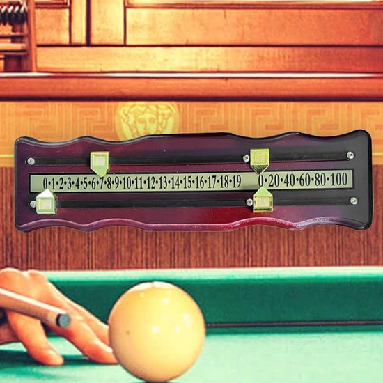 Biljart Scorebord - Scorehouder Hout - Biljart Spel - Bewegende Schuifregelaar - 35 cm - Niet gespecificeerd — afbeelding 2