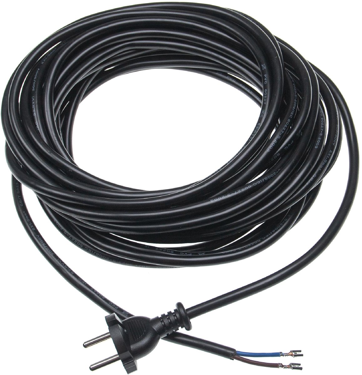 vhbw-stroomkabel compatibel met Kärcher WD3 200, T10/1, T7/1, T14/1, T12/1, WD5.600, T15/1, T9/1, T201, T191 stofzuigers - 10 m kabel 2000 W