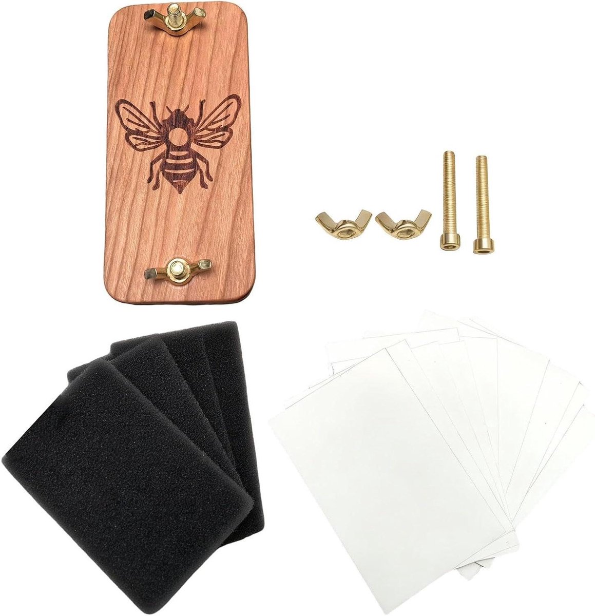 Houten Bloemenpers - Plantenpers Set - Natuur Drogen - Flexibele Dikte Instelling - 12 x 8 x 4 cm